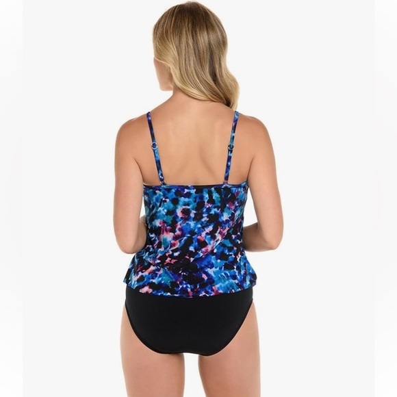 Magicsuit Rita Tankini Ruffled Beachy Bathing Suit Top Size 10 - Picture 2 of 13